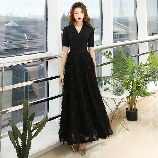 

party dresses black evening 2021 elegant lace gowns long formal dress styles women prom lyfy139, White;black