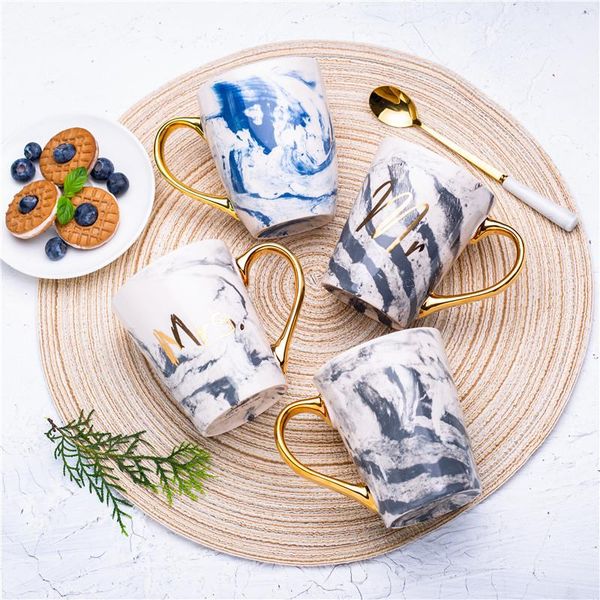 

mugs marbling gold handle mug wholesale coffee cup office water wrapped with ceramic