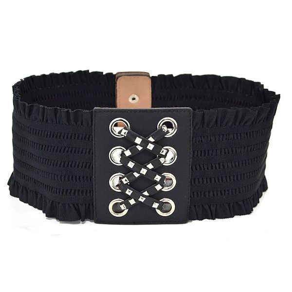 

new women's waistband, women's fashion decoration, lace elastic belt, Black;brown