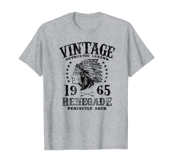 

vintage renegade made in 1965 t-shirt 54th birthday gift, White;black