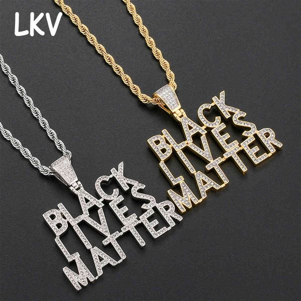 

necklace pendant black lives letter mosaic hip hop, Silver