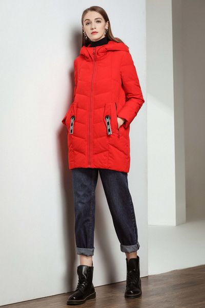 

2021 New Woman Hooded Winter Warm Coat Lady Ultralight Duck Down Jacket Female Fashion Casual Windproof Overcoat 9mc0, Black