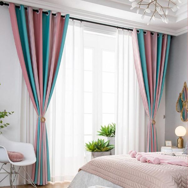 

curtain & drapes high shading striped window drape removable perforated polyester all- elegant for home