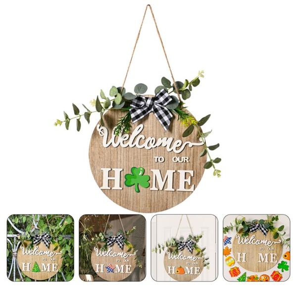 

party favor 1 set of wooden door hanging pendant decorative welcome board doorplate
