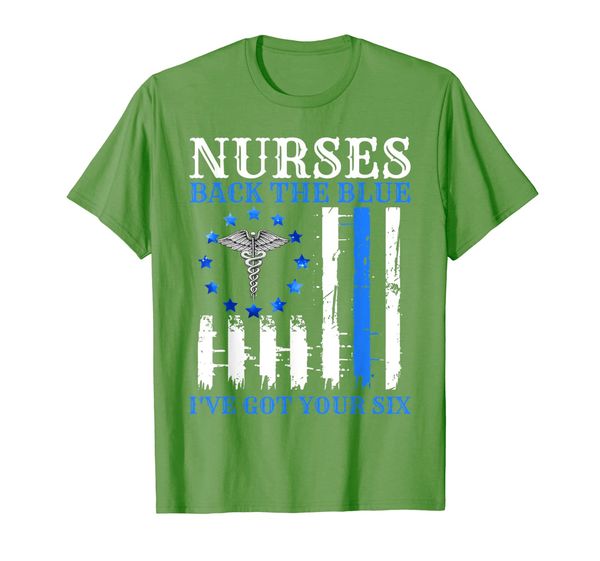 

nurses back the blue i've got your six 4th of july t-shirt, White;black