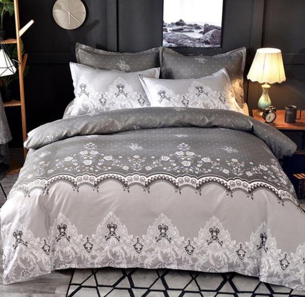 

35 lace printed luxury bedding set nordic king size duvet cover sets single double  quilt covers bed linens bedclothes