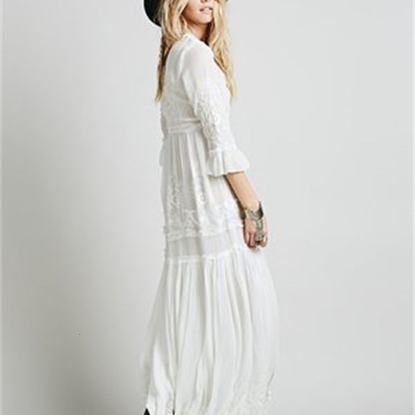 

bohemian embroidered long in fairy dress 76xv, Black;gray