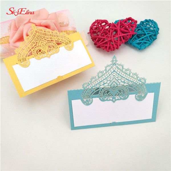 

greeting cards 100pcs laser cut wedding banquet invitations seat place name card message birthday baby shower decoration 5zsh935