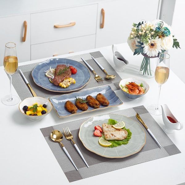 

dishes & plates ceramic dish plate for pasta home steak western tableware dinner salad dessert platter dinnerware