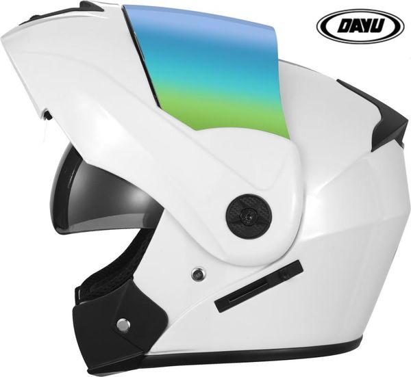 

motorcycle helmets flip up helmet full face motorbike with double sun visor for women man motocross casco