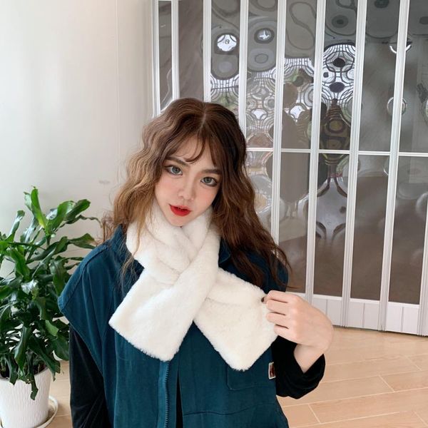 

scarves 2021 winter fashion plush ladies solid color outdoor cold-proof scarf, Blue;gray