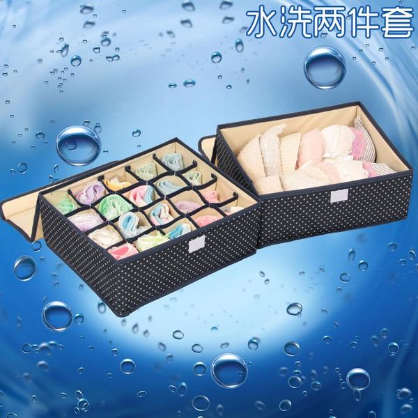 

storage boxes & bins staygold washable underwear box, oxford cloth bra bag, two sets of socks organizer home organizador