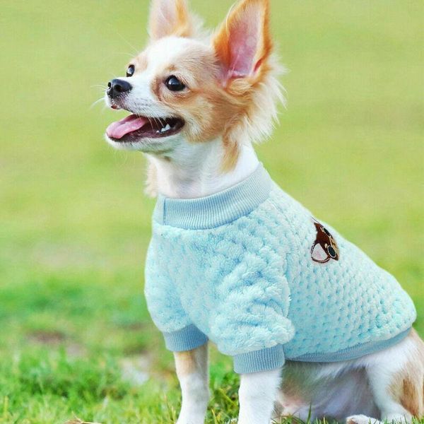 

dog apparel fashion solid pet knitted jumper chihuahua clothes puppy sweater kitten