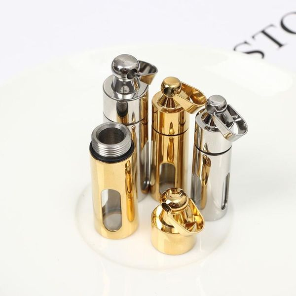

pendant necklaces fashion jewelry diy necklace stainless steel cremation urns perfume vial wishing bottle cylinder glass tube, Silver