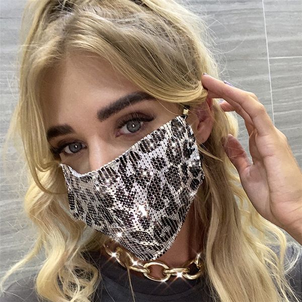 

leopard bling masks mesh masks diamond party mask rhinestone grid net mask washable hollow mask halloween masks