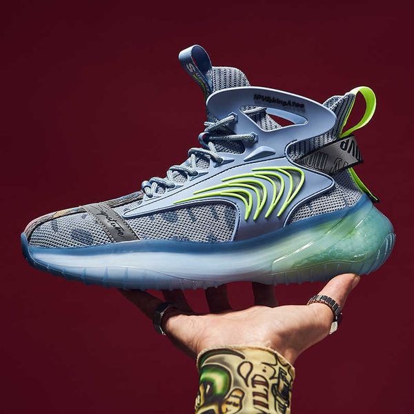 

2021 autumn new men's shoes fly weave fashion mesh leisure sports dad large