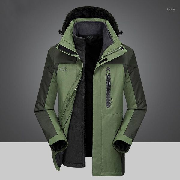 

outdoor jackets&hoodies men autumn and winter jackets thick fleece liner warm windproof waterproof windbreaker hiking fishing camping coats1, Blue;black