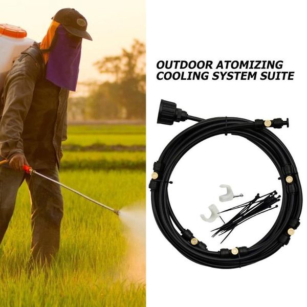 

garden misting cooling system irrigation water kits yard sprayer wartering system mist nozzles sprinkler 6m-18m