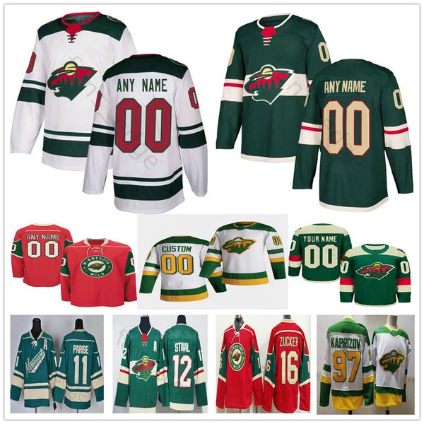 

custom man women youth minnesota wild matt bartkowski nick bjugstad nick bonino ryan hartman victor rask 2021 reverse retro hockey jerseys, Black;red