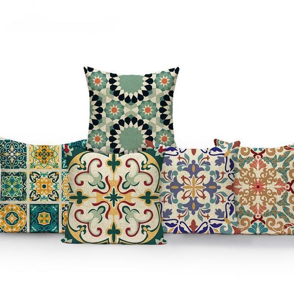 

cushion/decorative pillow decorative pillows case boho vintage geometric polyester cushion cover for sofa car home couch
