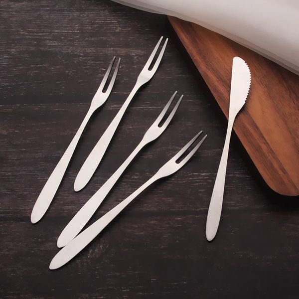 

forks 410 stainless steel small fruit fork west tableware cake dessert knife dinnerware high quality