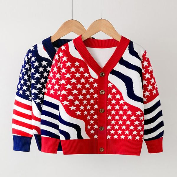 

pullover autumn baby boys sweater children v-neck jumper knitwear long-sleeve cotton cardigans clothes kids coat, Blue
