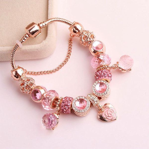 

charm bracelets korean style bracelet fashion rose gold female tide, Golden;silver