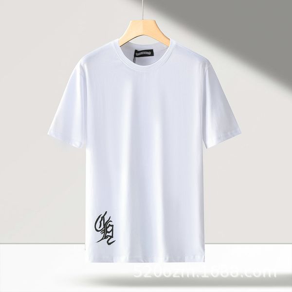 

factory ch ch fashion croix color print heart hip hop couple loose crew neck short sleeve t-shirt, White