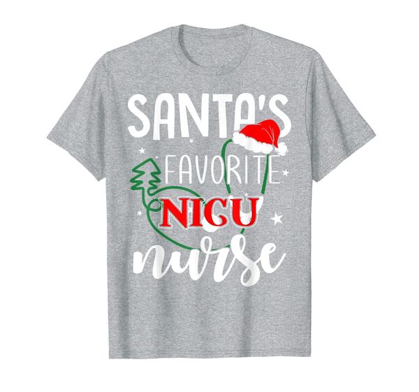 

santa favorite nicu nurse funny cute nurse xmas gifts idea t-shirt, White;black