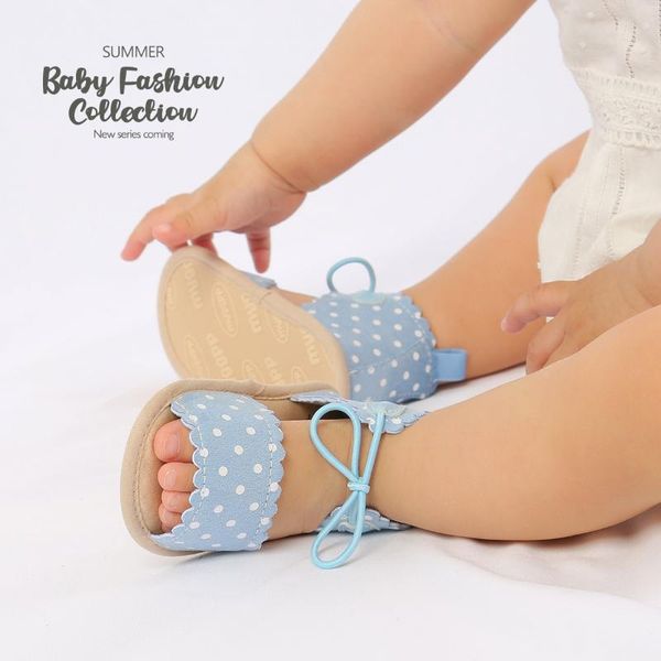 

first walkers summer style cute polka dot baby girls sandals soft sole infants crib shoes prewalkers indoor slippers