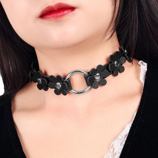 

chains gothic pendant jewelry for women birthday party gift choker collar necklace chocker punk style round spike, Silver