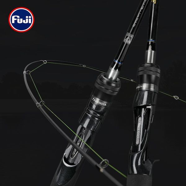 

tsurinoya baitcasting spinning fishing rod wolf 1.98m 2.09m 2.2m 2.28m medium light fuji guide long casting bass carbon lure rod