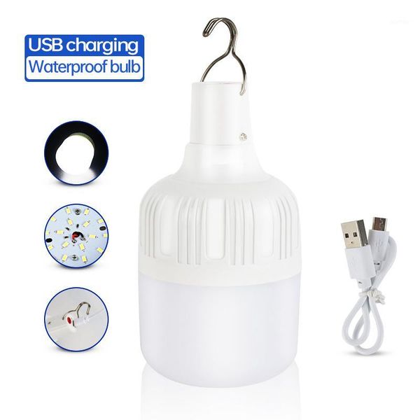 

portable lanterns outdoor bulb usb rechargeable led emergency lights tent lamp battery lantern bbq camping light for patio/porch/garden #1