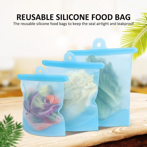 

food savers & storage containers silicone bag reusable er waterproof safe dry pouch for liquid fruit vegetables and snack