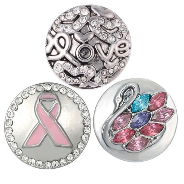 

link, chain legenstar 3pcs mixing 18mm crystal snap buttons accessories fit jewelry, Black