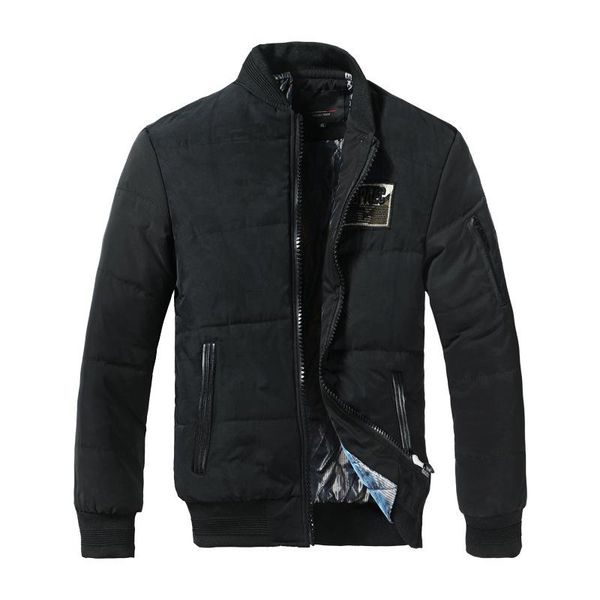 

men's down & parkas youth winter baseball collar jacket military camouflage cotton, Black