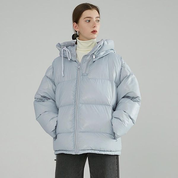 

women's down & parkas 2021 winter short jacket women 90% duck coat hooded loose overcoat female puffer parka snow outwear thick warm, Black