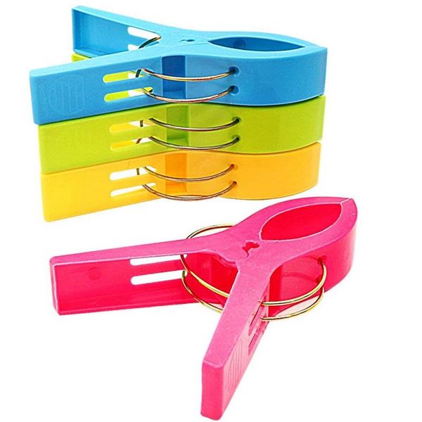 

clothing & wardrobe storage 16-piece beach towel clip chair rack giant size on the pool chair, plastic clothespin clip, stylish bright color