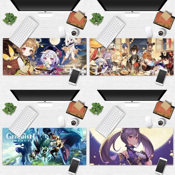 

mouse pads & wrist rests genshin impact anime diy design pattern game mousepad desk table protect office work mat pad non-slip lapcushio
