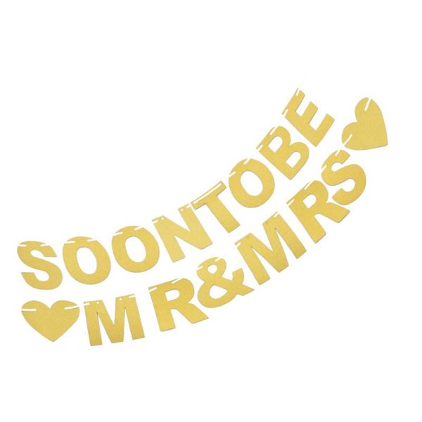 

wedding string flags european and american style party decoration yellow