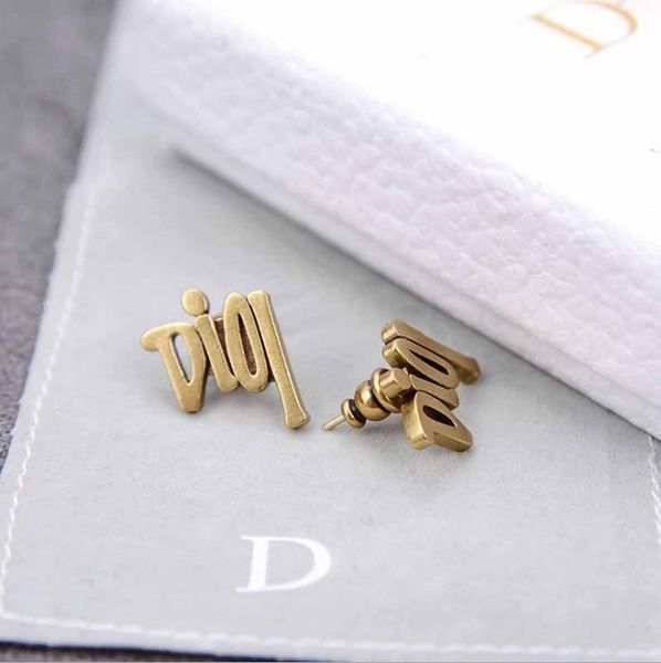 

special offer 70% off dijia / jiafeng 2021 letter stud earrings, Golden;silver