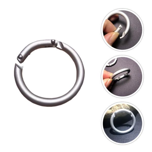 

cords, slings and webbing 10pcs outdoor climbing buckle round aluminum alloy key chain
