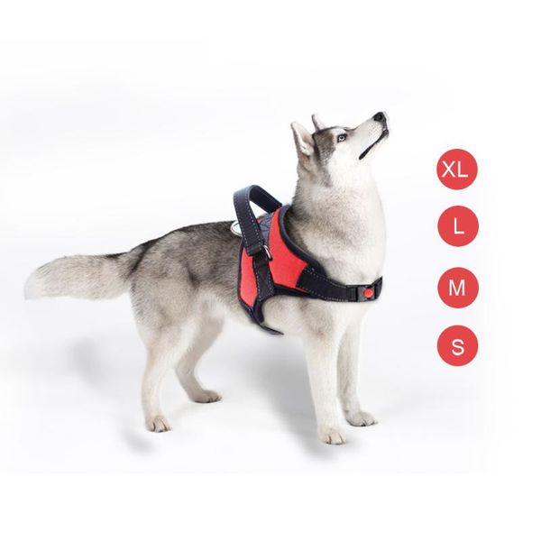 

dog collars & leashes reflective adjustable harness easy control nylon pets vest for medium large dogs pet puppies