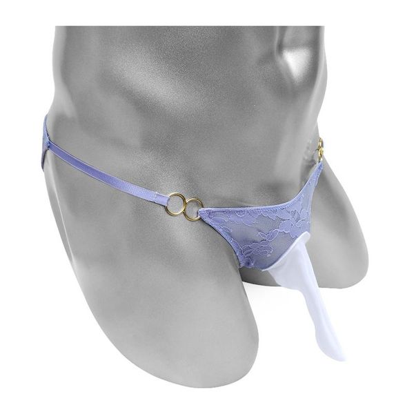 Cuecas ver através de rendas florais mens sueco lingerie underwear sissy pênis bainha calcinha alta corte biquini baixo rose erótico