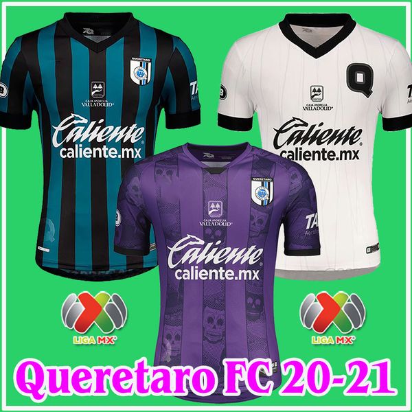 

20/21 queretaro fc soccer jerseys 2020 2021 home away third purple queretaro dia de muertos football shirt 3rd liga mx uniforms kit, Black;yellow