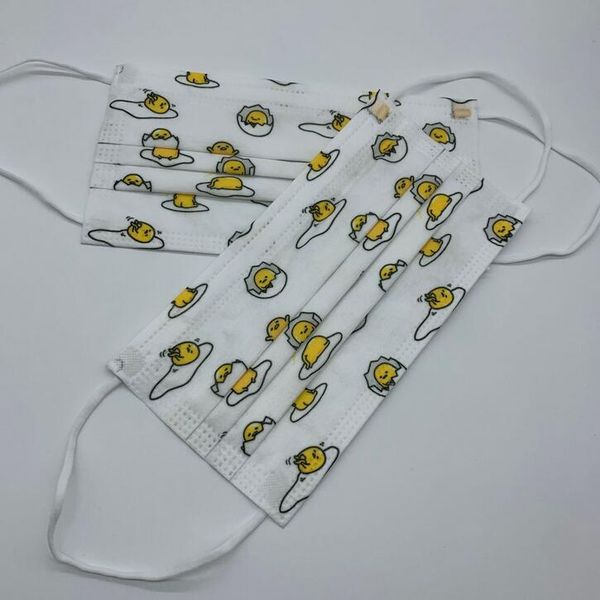 

cartoon print disposable mouth mask melt-blown nonwoven prevention of influenza mask 3 layers breathable dust proof air anti-pollution masks