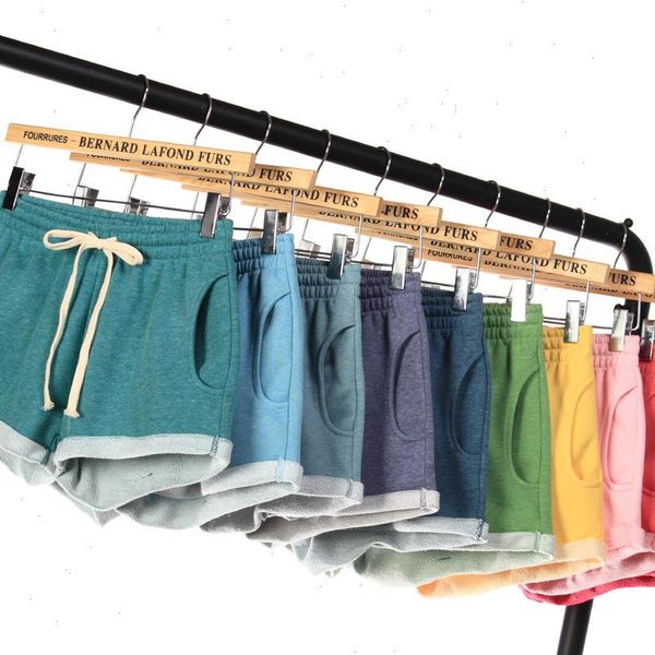 

summer cotton shorts women sport trousers womens high waist black blue home loose casual shorts plus size with pocket, White;black