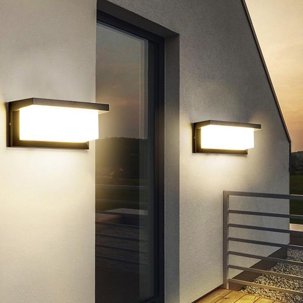 

wall lamp light control motion sensor outdoor ip65 waterproof exterior lamps led porch courtyard garden lighting sconce