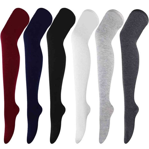 Siyah Çizgili Çorap Kadınlar Komik Noel Hediyeleri Seksi Uyluk Yüksek Naylon Uzun Çorap Sevimli Giyim Kızlar için Diz Çorap Üzerinde Y1119