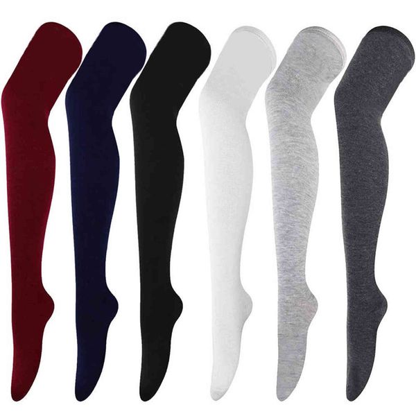 

black striped socks women funny christmas gifts thigh high nylon long stockings cute clothing over knee socks for girls y1119, Black;white
